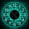 thumbnail image 1 of RV Reloj de pared con iluminación LED con números arábigos, reloj colgante de pared redondo acrílico decorativo Vintage, decoración del hogar, luz nocturna Sailing Electrónica, 1 of 5