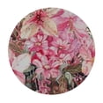 thumbnail image 4 of nygtbtfer Pink White Eucalyptus Table Cloth, Round Fitted Tablecloths with Elastic Edge, Wipeable Table Cover for Kitchen Wedding Leaves Flower Geometric Stripes Spring 38-42, 4 of 8