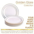 thumbnail image 4 of DISPOSABLE DINNERWARE SET, 20 Side Plates | Glare Ivory/Gold (7.5"), 4 of 7