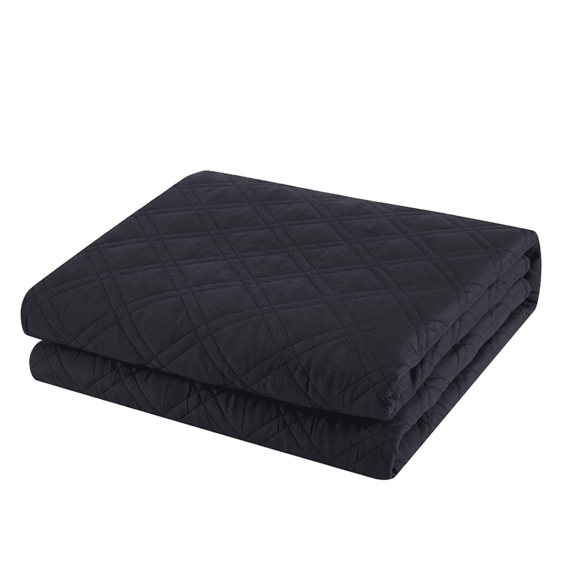 Mainstays Silky Classic Quilt Black Plaid Polyester Quilted Quilts, Full/Queen - Reversible