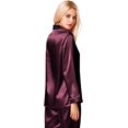 thumbnail image 4 of Women's Pyjama Set Long Sleeve Pyjamas Silk Satin Pjs Soft Button Down Sleepwear Set Loungewear, 4 of 5