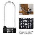 thumbnail image 4 of Spptty Zinc Alloy U-shape Combination Digit Password Code Lock Extra Long Cabinet Door Padlock , Door Lock,U Lock, 4 of 8