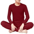 thumbnail image 2 of 2Pcs/Set Men's Thermal Underwear Set, Microfiber Soft Fleece Lined Long Johns, Winter Warm Base Layer Top & Bottom, 2 of 8