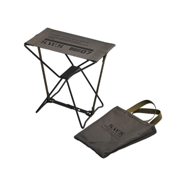 Taburete de pesca plegable, taburete para pies, con bolsa de almacenamiento, muebles, taburete de camping para jardinería, barbacoa, viajes, Verde