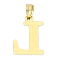 thumbnail image 3 of 10k Solid Gold Nugget Initial Pendant Necklace, Personalized Letter Jewelry, Gifts for Her Letter L with 20 inch Chain, 3 of 4