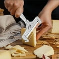 thumbnail image 5 of Stainless Steel Cheese Slicer and Grater with Adjustable Thickness Control, Non-slip Ergonomic Handle for Precise Cuts, Ideal for Kitchen Use with Hard and Soft Cheeses,Vsgery, 5 of 7