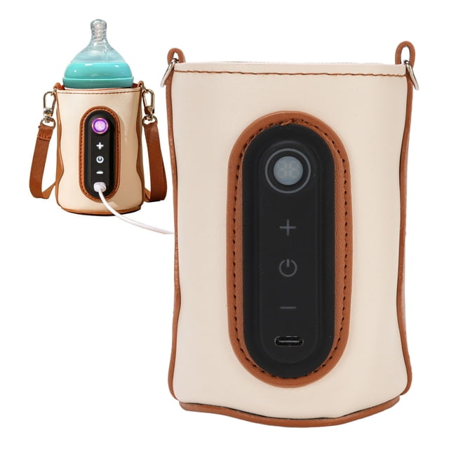 Calentador De Biberones, Alimentado Por USB, Pantalla Digital, Funda Calentadora De Biberones, 26 Ajustes De Temperatura, Preservación Del Calor, Aislado Con Correa De Mano Para