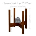 thumbnail image 4 of Casual Home Mid-Century Modern Wood Plant Display Stand 10" Antique Mahogany, 4 of 10