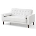 thumbnail image 2 of Glory Furniture Andrews Faux Leather Sleeper Loveseat in White, 2 of 5