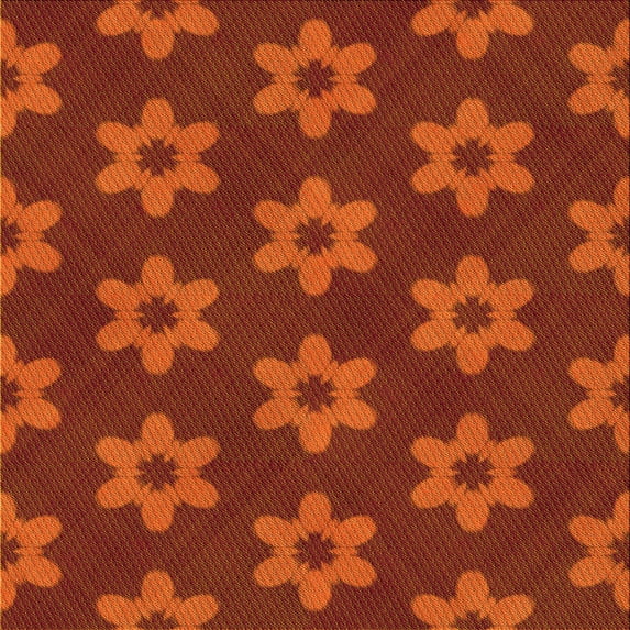 Ahgly Company Indoor Square Patterned Orange Red Orange Area Rugs, 6' Square