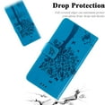 thumbnail image 4 of Compatible with Samsung Galaxy S24 FE Case Wallet Case with Magnetic Flip Kickstand Card Holder Slot with Wrist Strap Cute Butterfly Cat Embossed PU Leather Protective Phone Case,Blue, 4 of 8