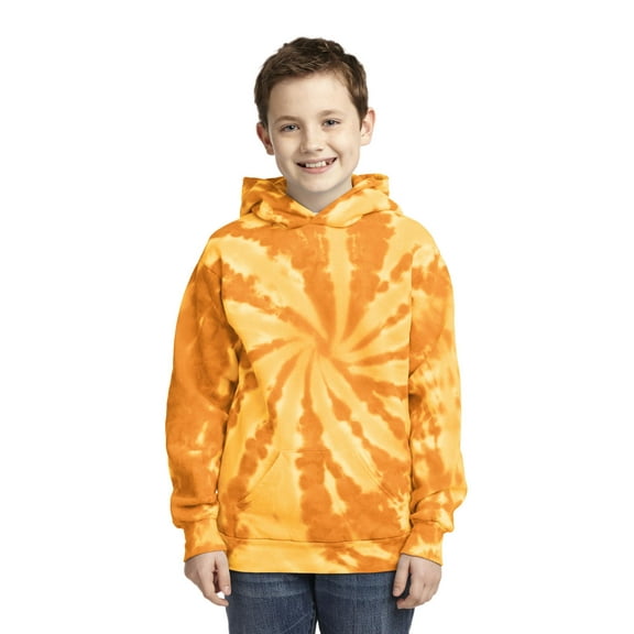 Port & Company Youth Tie-Dye Pullover Hooded Sweatshirt Pc146y - Gold - XS