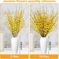thumbnail image 3 of Minzimin 5/10 Pcs 29.5" Fall Stem Orange Jasmine Fall Flowers Dry Branches Bouquet for Thanksgiving Home DIY Floral Art Plant Wedding Table Centerpieces Christmas Party, 3 of 9