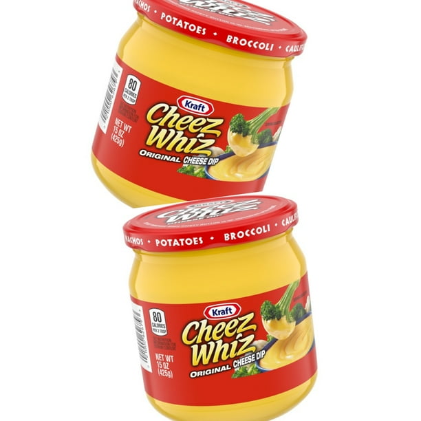Cheez Whiz Original Cheese Dip, 15 oz Jar pack of 2