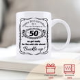 thumbnail image 3 of Funnil 50th Birthday Mug Turning 50 Ceramic Coffee Cup 50 Years Bday Gag Present for Her and Him, 3 of 7