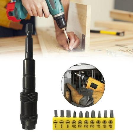 

Worallymy Hex Shank Magnetic Bit Holder Tip Drill Screw Tool Electric Drill Screwdriver Extension Rod