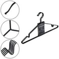 thumbnail image 5 of pamo Black Metal Clothes Hangers - 5,10 or 20 Stainless Steel Black Hangers 16.5"- Coated, Scratch- and Rust-Resistant - Space Saving Clothes Hanger, 5 of 8