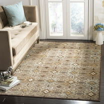 SAFAVIEH Martha Stewart Kader Floral Geometric Area Rug, Brown, 5'1" x 7'6"