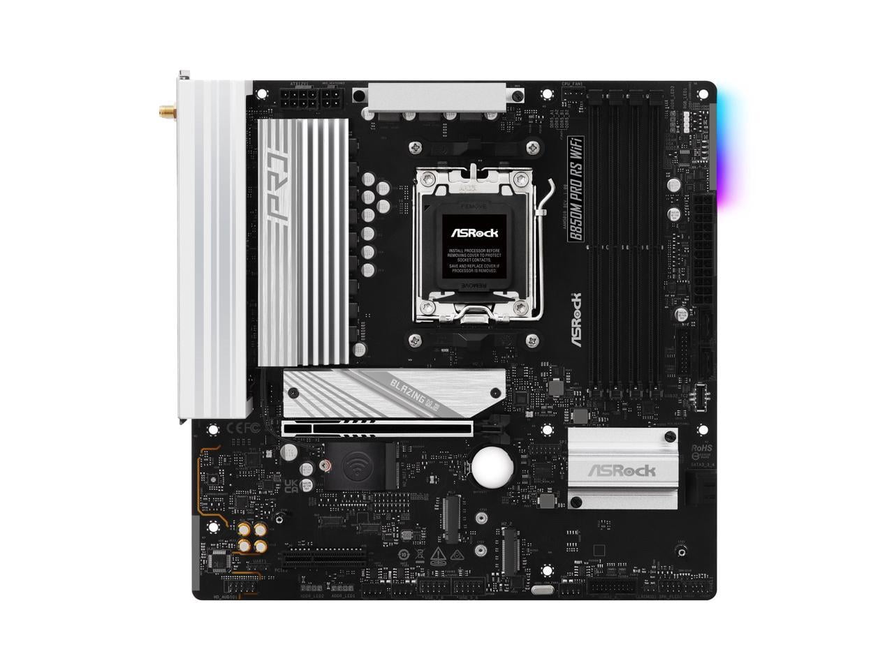 ASRock B850M PRO RS WIFI AM5 AMD B850 SATA 6Gb/s Micro ATX Motherboard