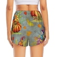 thumbnail image 2 of Lsque Gnomes With Pumpkins Printed Women's Running Shorts with Liner Pockets,Elastic Quick Dry Workout Athletic Gym Yoga Shorts,Womens High Waist Shorts-Medium, 2 of 9