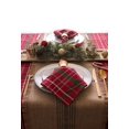 thumbnail image 5 of DII 100% algod&oacute;n, Lavable a m&aacute;quina, Cena y d&iacute;a Festivo Mantel/servilleta/Camino de Mesa, Tartan Holly Plaid, Redondo de 177.8 cm, 1, 1, 5 of 5