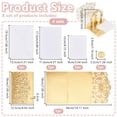 thumbnail image 2 of 4 Set Laser Cut Wedding Invitations Card 3D Tri-Fold Bride And Groom Lace Greeting Card with Envelope Gold 125x180x2mm, 2 of 5