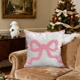 thumbnail image 6 of Must-Have Pink Velvet Bow Valentine's Day Throw Pillow - Decorative Sofa Cushion with Cover, Hypoallergenic Compressed Filler, Soft Fabric for Living Room, Bedroom & Romantic Decor, 17.71*17.71in, B, 6 of 7