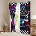 thumbnail image 3 of jejeloiu Extreme Speed Game Black Out Curtains,Racing Car Gaming Curtains Pack of 2 (42x63 Each),Colorful Gradient Effect Bedroom Curtains For Teens,Super Cozy Room Decor, 3 of 6