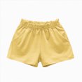 thumbnail image 2 of KPOPLK Girls Cotton Athletic Shorts Quick-Drying Toddler Summer Running Shorts Dolphin Yoga Shorts for Kids Size 1-2 Years,Yellow, 2 of 4