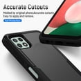 thumbnail image 3 of Compatible with Samsung Galaxy A22 5G Phone Case Tempered Glass Screen Protector Hybrid Rugged Shockproof Hard Protective Drop Proof Full Body Heavy Duty Mobile Cell Cover for A 22 22A A22s G5 Black, 3 of 8