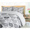 thumbnail image 4 of Ambesonne Floral Duvet Cover Sets, Vintage Hibiscus Flowers, 2-King, Purpleblue Pale Taupe, 4 of 6