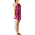 thumbnail image 4 of Unique Bargains Women's Plus Size Silky Lotus Leaf Hem Basic Sleep Dress Full Slips Camisole, 4 of 6