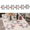 thumbnail image 1 of 6PCS Noël Table Sets de Table Gnome Flocon de Neige Noël Tapis de Table Noël Décoration de Table, 1 of 10