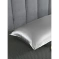 thumbnail image 6 of Move Over Grey Satin Body Pillowcase, Silky Body Pillow Cover 20x54 inch, Satin Microfiber Pillow Case, 6 of 8