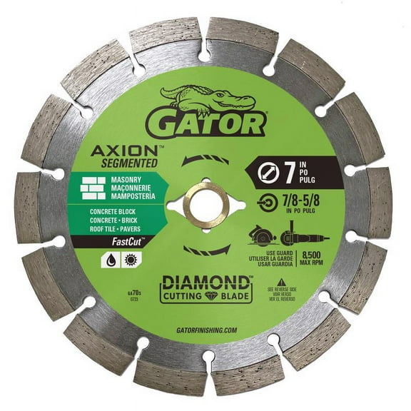 Gator 2034241 7 x 0.62-0.87 in. Fast Cut Diamond Segmented Rim Saw Blade