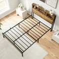 thumbnail image 6 of Triple Tree Modern Metal Full Platform Bed Dark Black, 6 of 7