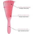 thumbnail image 2 of Cepillo desenredante para cabello rizado, peine desenredante para cabello rizado tipo 3A a 4C, seco y húmedo, exfolia el cuero cabelludo para obtener rizos brillantes y hermosos ER, 2 of 5