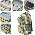 thumbnail image 4 of Border Collie and Sunflower Green Backpack for School, Cute School Bag with Adjustable Shoulder Straps and Padded Back, 16.9"x12.6"x5.9", 4 of 5