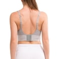thumbnail image 3 of Women's Yoga Sports Bra Padded Seamless Adjustable Racerback Activewear Bra for Gym Workout Fitness, 2-Pack Grey, 3 of 7