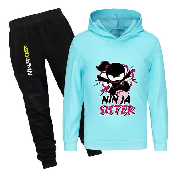 Ninja Kidz Hoodie and Joggers for Kids – Boys Girls 2-Piece Character Outfit – Casual and Sportswear Clothing Set
