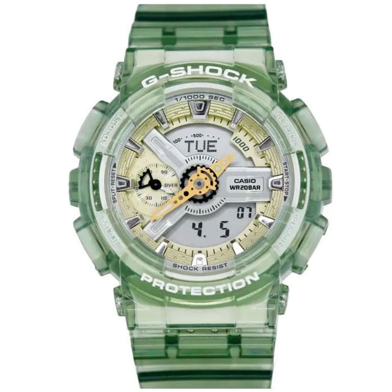 Casio Unisex G-Shock Skeleton Series Transparent Green Watch GMA