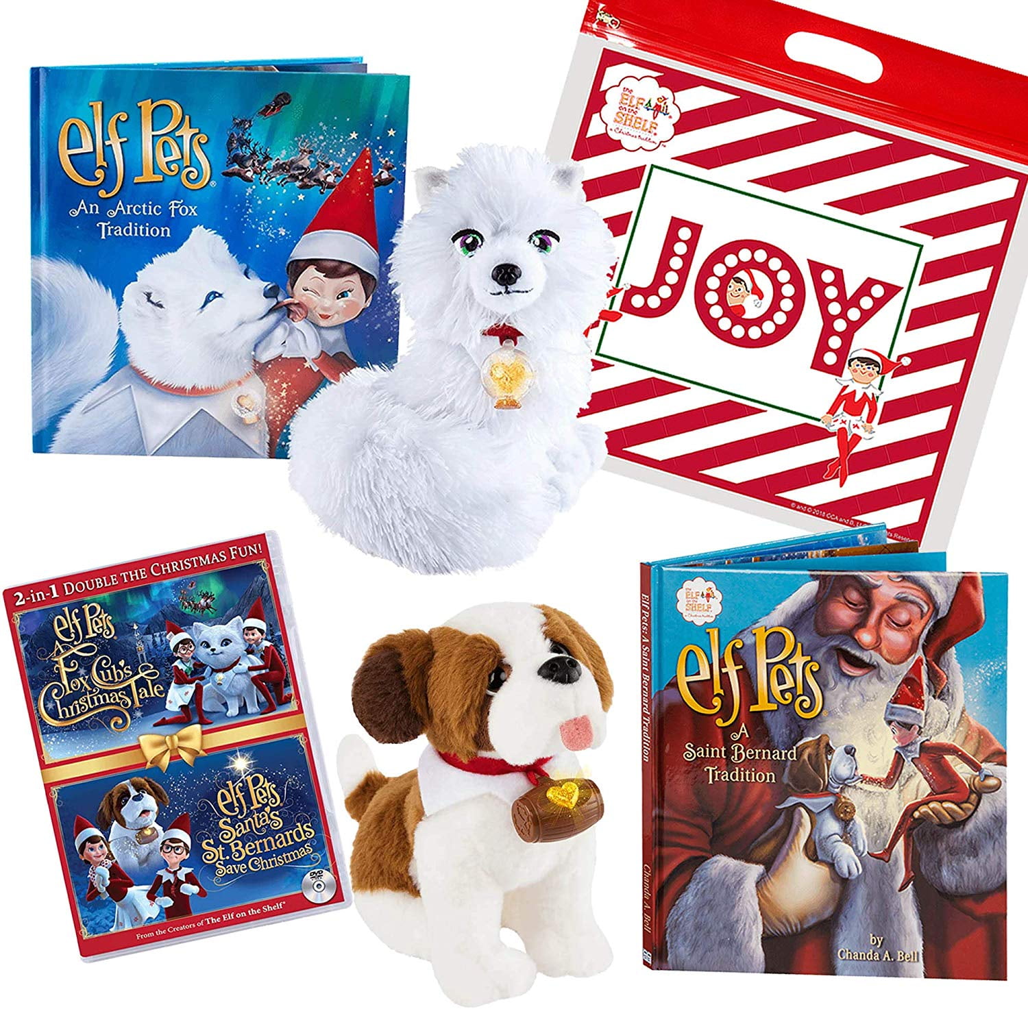 The Elf on the Shelf Elf Pets Traditions Saint Bernard and Arctic Fox