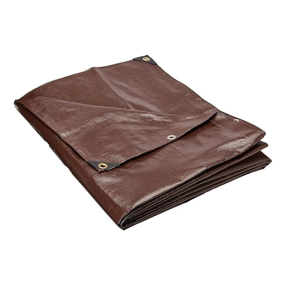 4 ft. x 20 ft. Super Heavy Duty 8 OZ. Brown Tarp - 16 Mil Thick