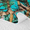 thumbnail image 5 of Erosebridal Rustic Turquoise Branch Bed Spread Queen for Women Men, Pine Leaf Print Queen Coverlet Set, 3-Piece, 5 of 7