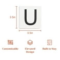 thumbnail image 3 of Stiles Crossword Letter Tiles, Wooden Wall Decor, 3.5 Inch, White, Letter U, 3 of 7