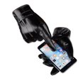 thumbnail image 4 of Guantes de cuero con pantalla táctil para hombres y mujeres, guantes gruesos con forro polar, resistentes al viento, impermeables y cálidos para andar en motocicleta en invierno, 4 of 5
