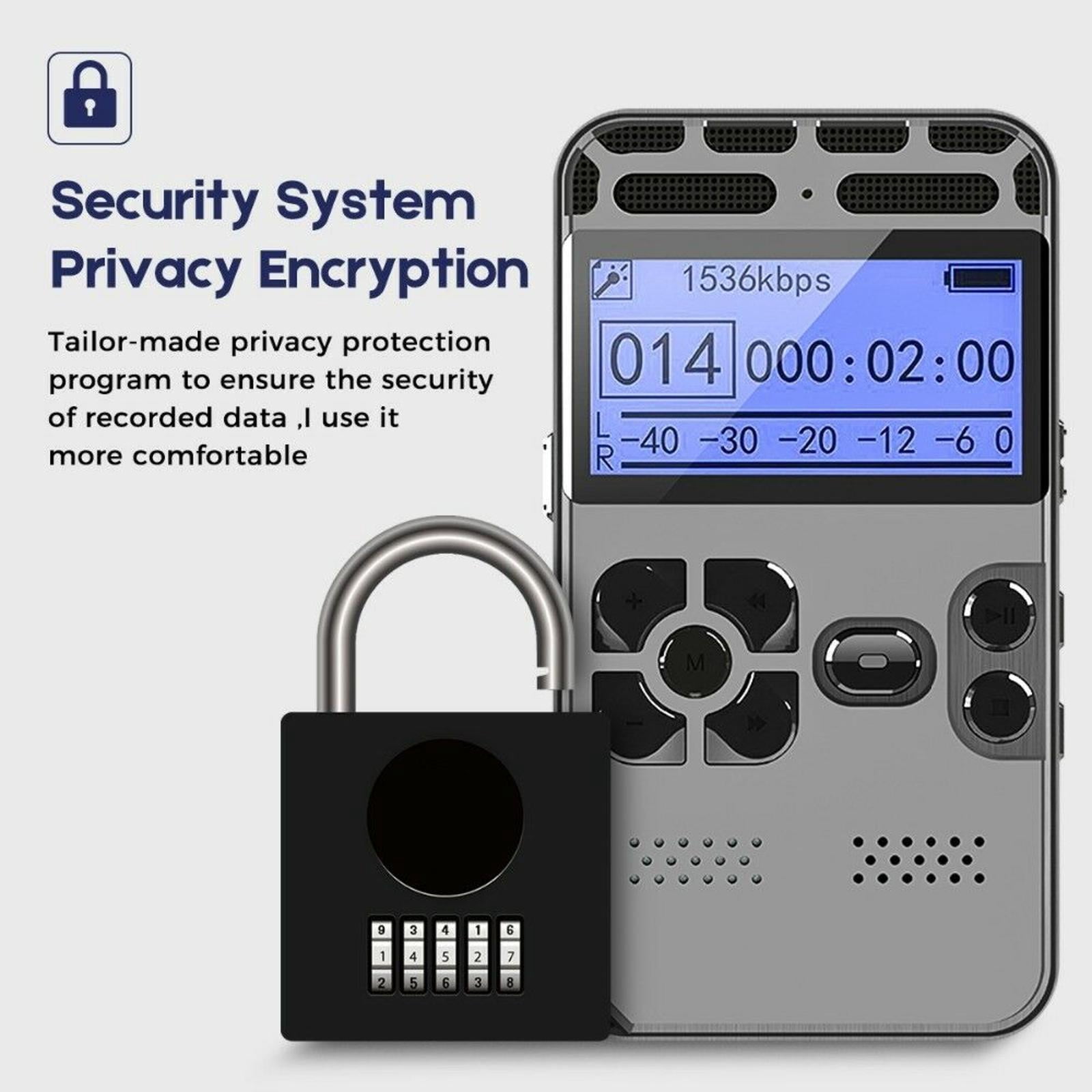 TAPDRA Portable Voice Recorder with Built-in Speaker 8GB Memory, for Lectures and Meetings