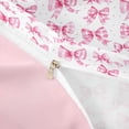 thumbnail image 4 of spefrowx Gingham Bow Bedding for Girls, Pink Watercolor Ribbon Duvet Cover Full, Pink Reversible, 3pcs, 1 Duvet Cover and 2 Pillowcases, 4 of 6