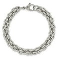 thumbnail image 4 of Stainless Steel Bracelet Chain Styles Fancy Men's mm 8.25 in Chisel Polished 8.5 Circle Link, 4 of 5