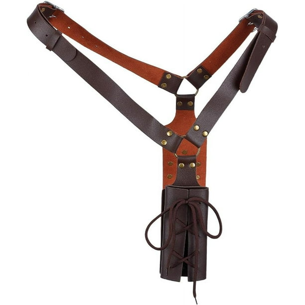 Correa de hombro ajustable de cuero con diseño de rana renacentista medieval, accesorio para disfraz de guerrero LARP retro